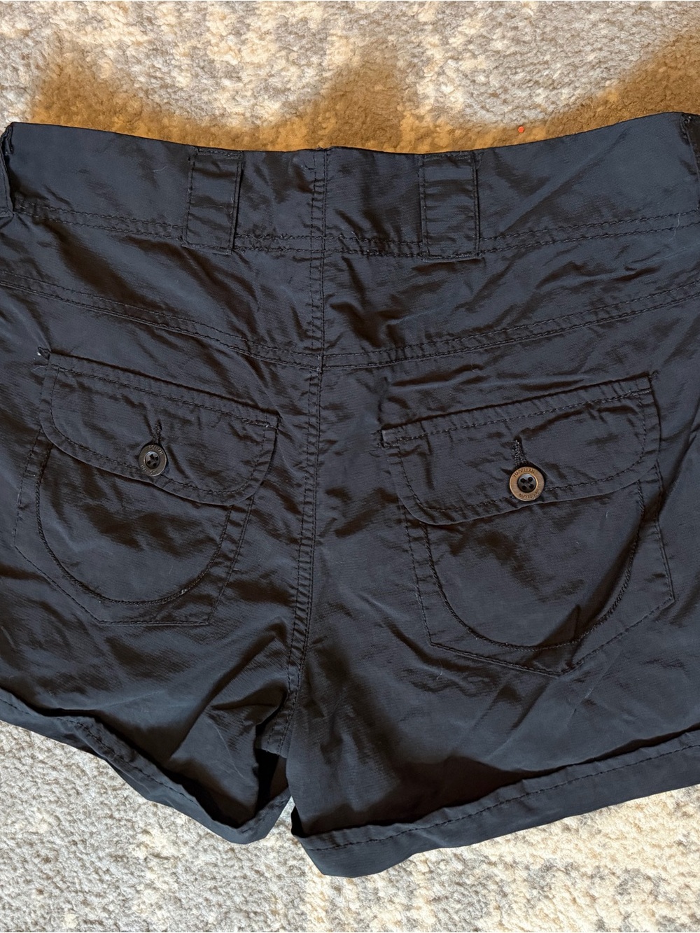 Magellan Outdoors Black Utility Button Shorts